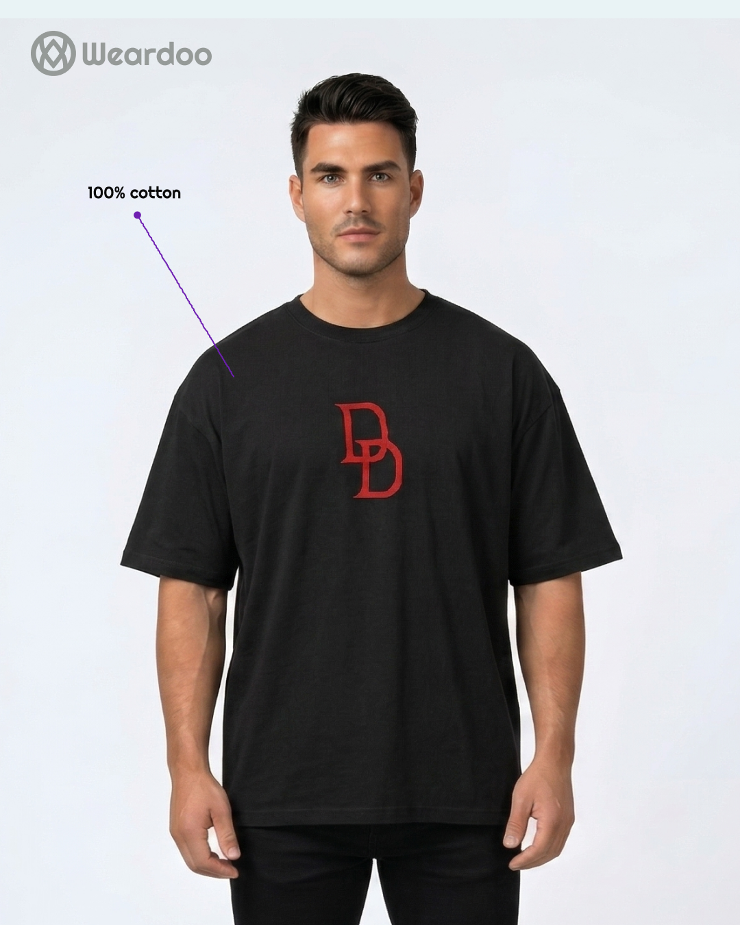 Daredevil Born Again Oversized Graphic T-Shirt - Image 2